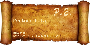 Portner Ella névjegykártya